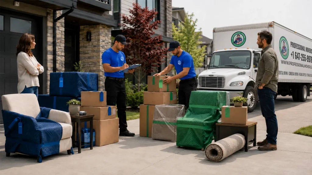 Separation move planning with clear instructions for movers and family members