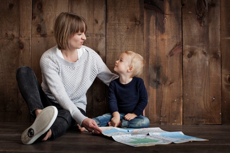 a parent with a child