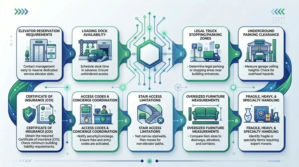 Strategic residential logistics framework detailing utility activation protocols and a comprehensive move-in preparation checklist for a seamless property transition.