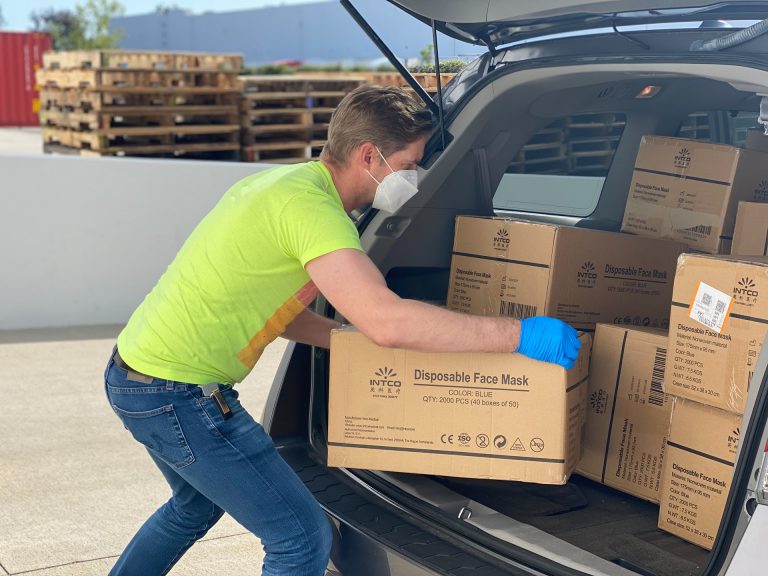Man loading van