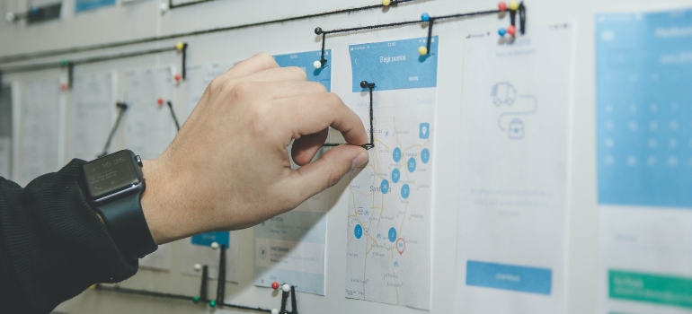 Picture of a person making a business plan 