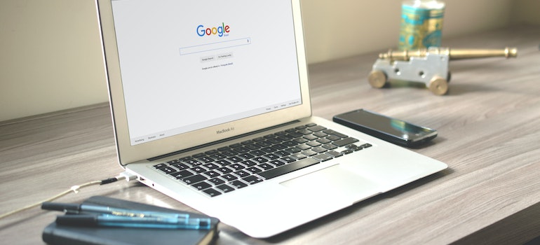 a laptop on the table