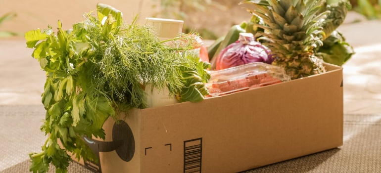 green groceries in a box