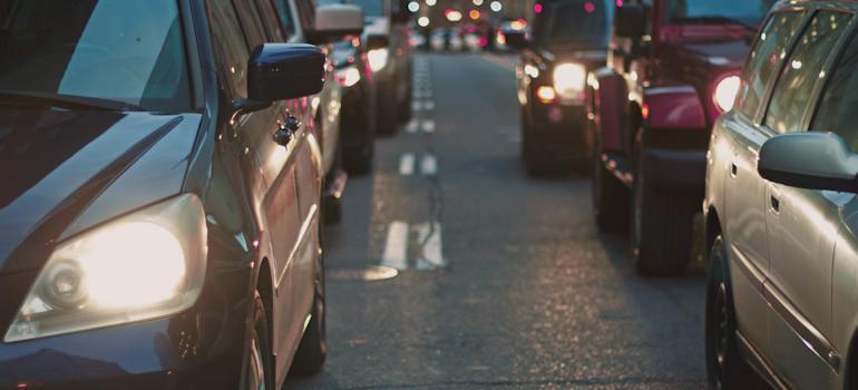 A picture of a traffic jam