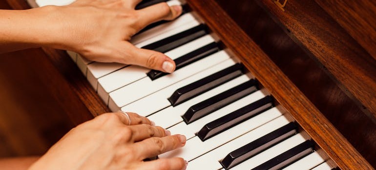 A person playing the piano