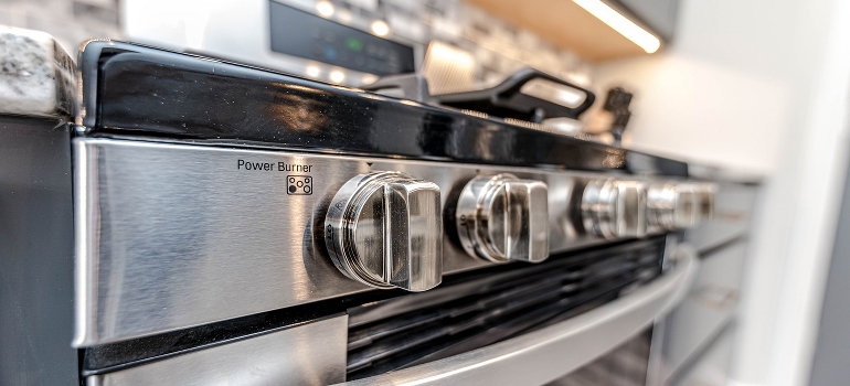 Gray stove