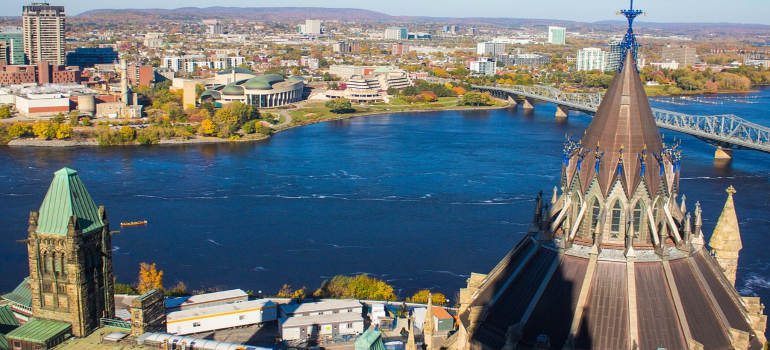 Aerial view of Ottawa
