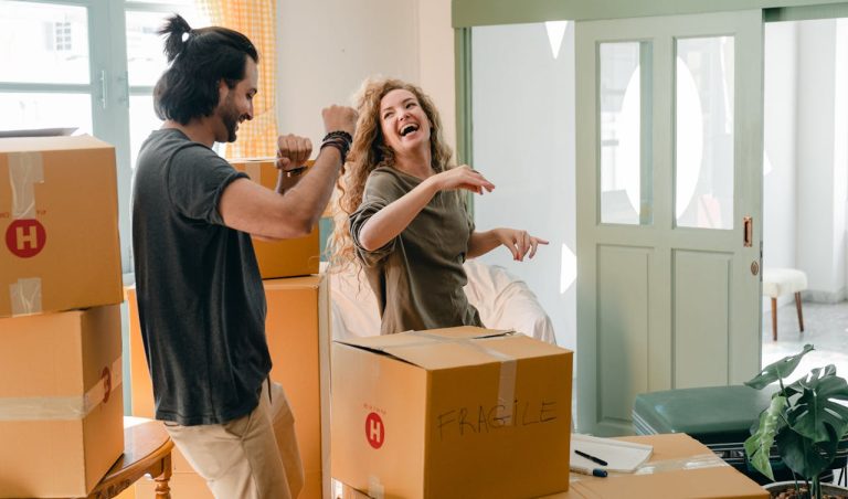 A couple laughing while considering pros and cons of moving to Barrhaven