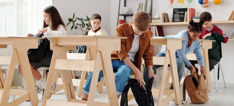 students sitting in a classroom