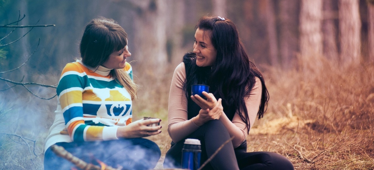 two women talking about fun things to do in Kanata this spring