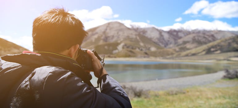 Man taking a photo