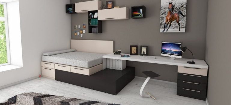 black and white bedroom perfect for millennials who move to Kanata