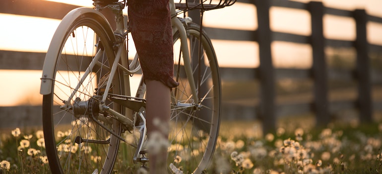a bicycle on the fence