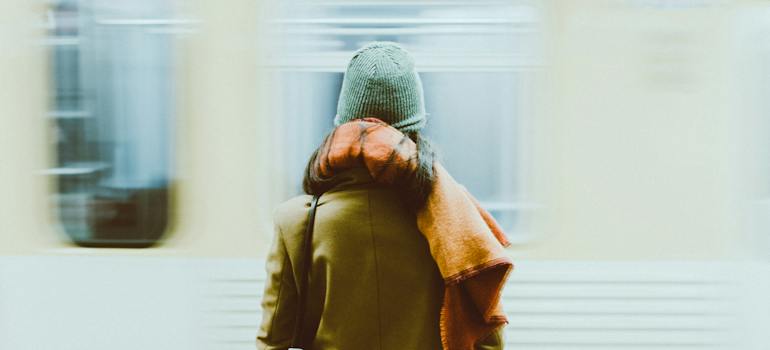 A person in transit