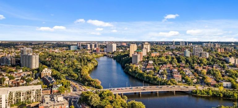 an aerial view of Ottawa