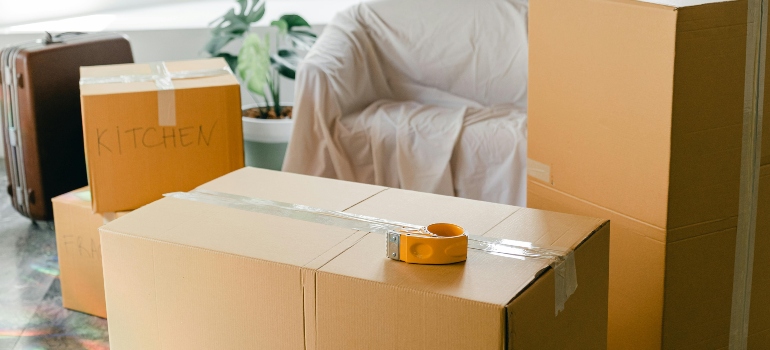 empty cardboard boxes