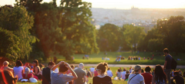 People in park