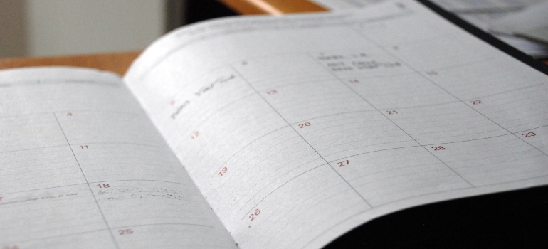 An open notebook 