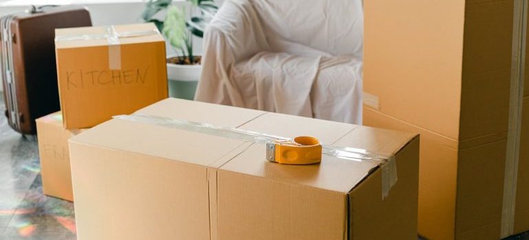 moving boxes in a room