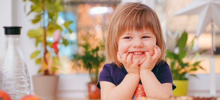 a child smiling