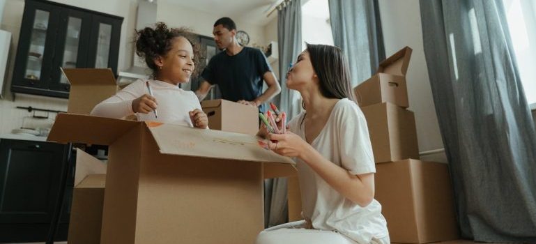 family having fun after deciding to move over the Thanksgiving holiday