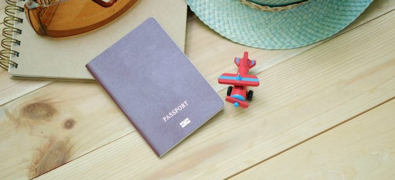 passport on a table