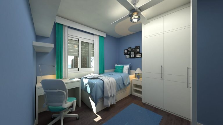 Your dorm after you apply space saving tips for college students