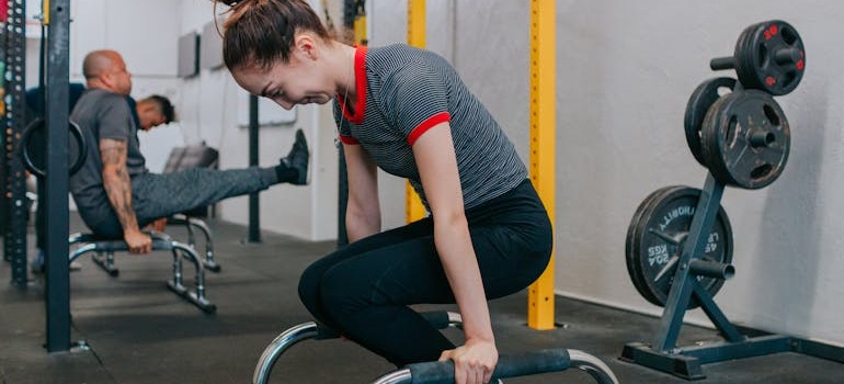 A woman working out after she was certain she can call Nepean home