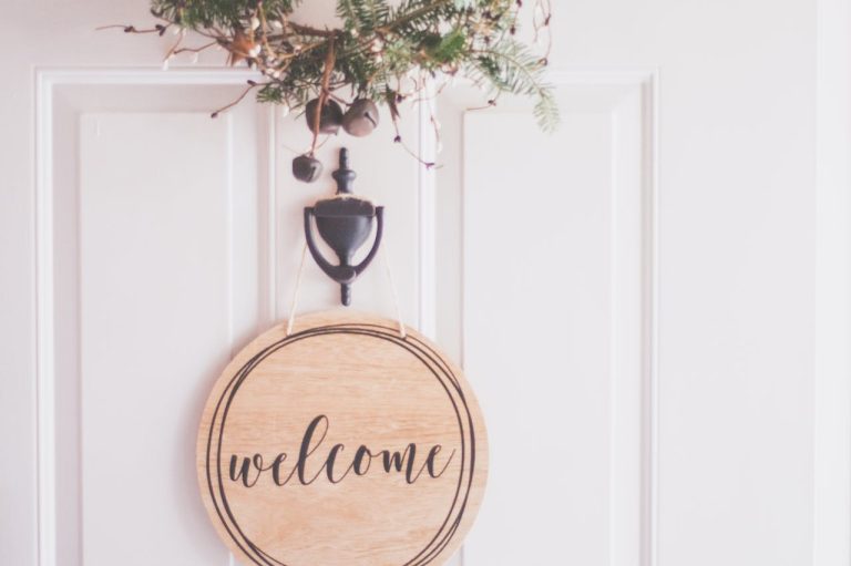 A welcome sign at the door of a home you will see after you decide to call Nepean Home
