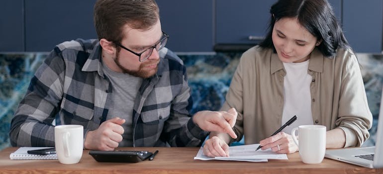 A couple planning a budget