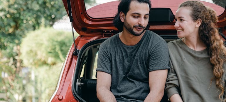 A couple talking about how a relocation can impact your mental health