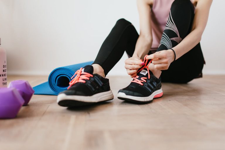 A woman getting ready for exercise after she decides to set up a home gym in your new home in Kanata