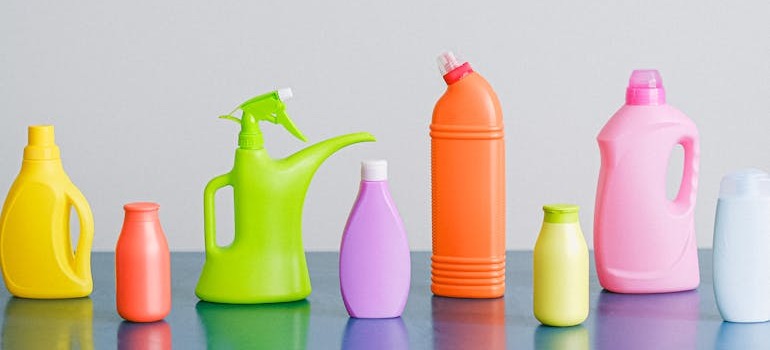 Different cleaning supplies