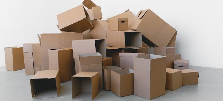 Empty moving boxes