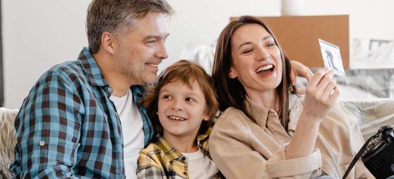 A happy family enjoying time together
