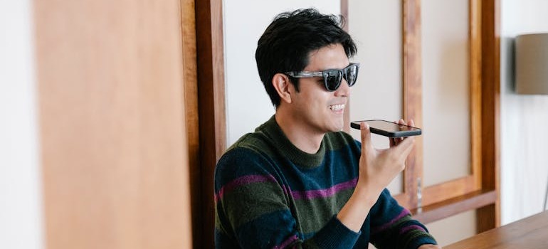 A man using his voice to search how smart technology is changing the way we relocate in Ottawa