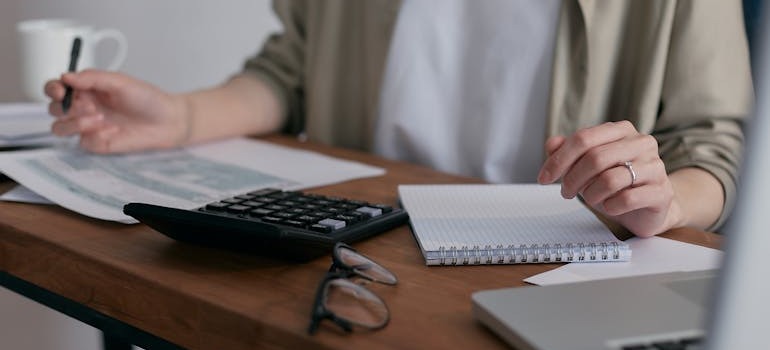 A person creating a budget