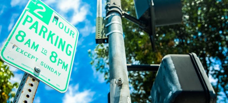 A no parking sign