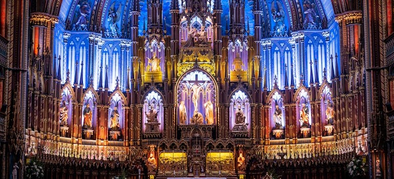 Interior of the Notre-Dame Cathedral Basilica