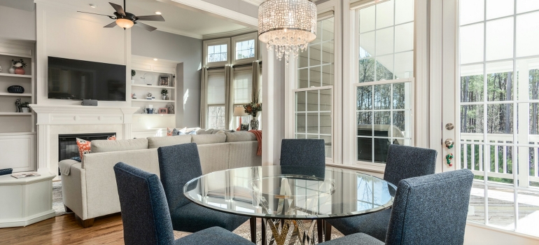 Furniture in a modern living room.
