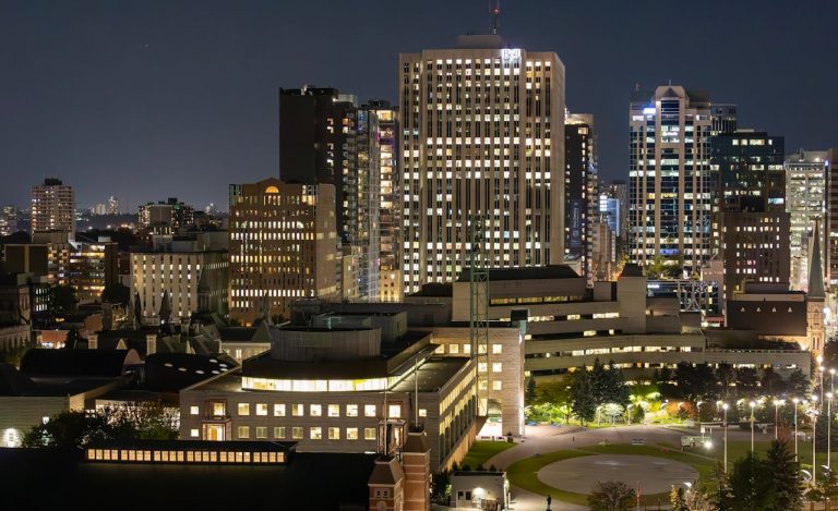 View of high-rise buildings in Ottawa after moving to a high-rise in Downtown Ottawa