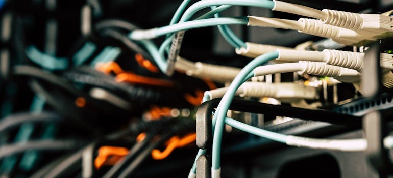 Cables connected to a system