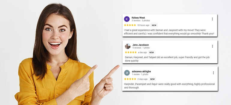Customer Reviews about moving company