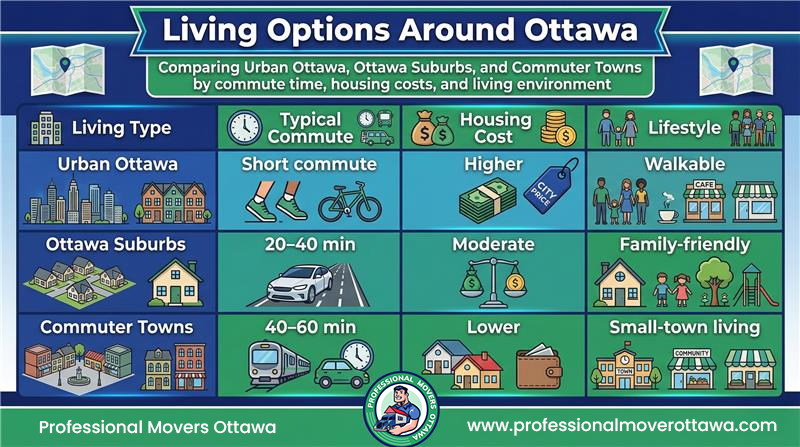 A comprehensive neighborhood comparison highlighting the best Living Options Around Ottawa for families, professionals, and retirees seeking the perfect community.