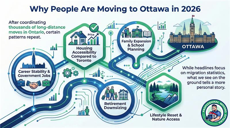 A strategic timeline and expert relocation advice from Professional Movers for families and professionals Moving to Ottawa in 2026.
