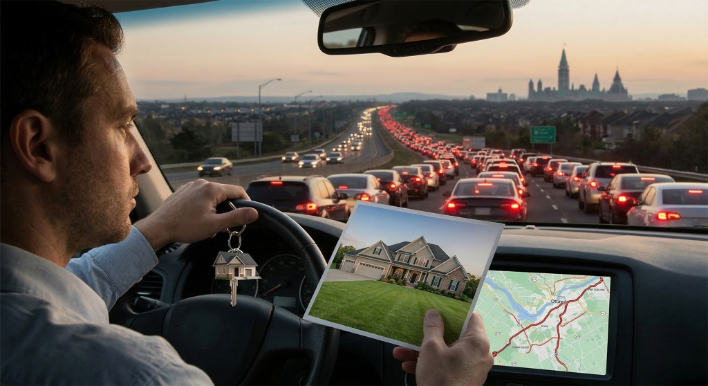 An analysis of the Ottawa suburban dilemma cheaper homes vs longer commutes, helping families and professionals weigh housing affordability against daily travel times.