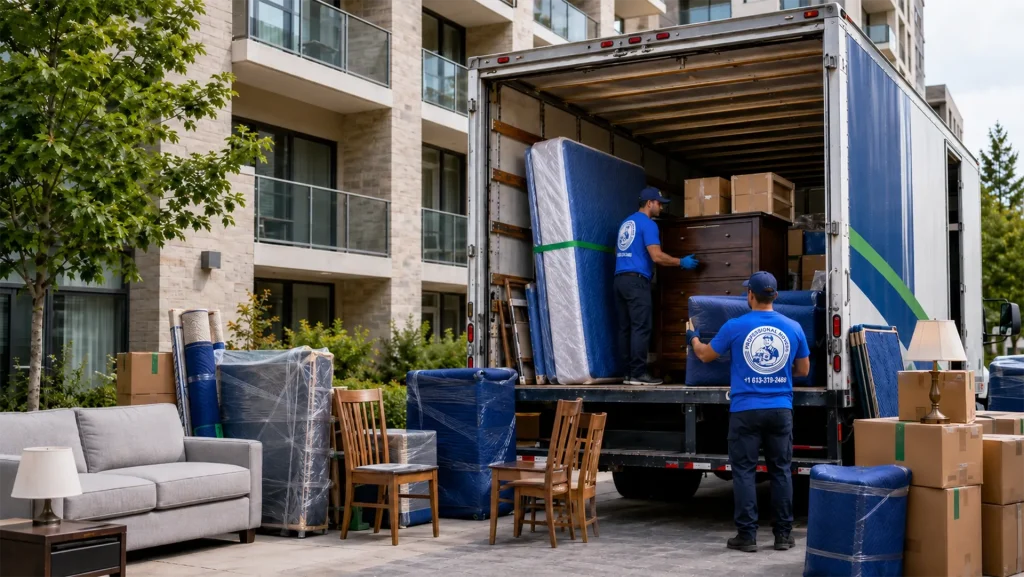 Truck size needed for a 3-bedroom apartment move.