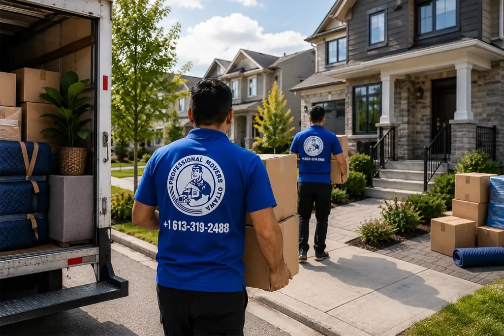 Professional Movers planning access for both new-build homes and mature suburban lots.