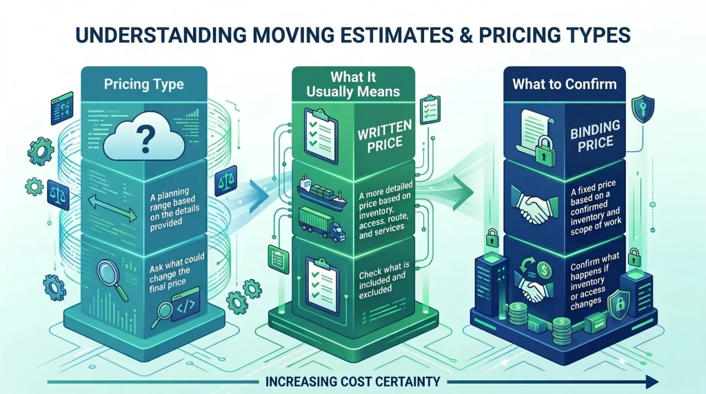 Understanding moving estimate and what can change the final quote.