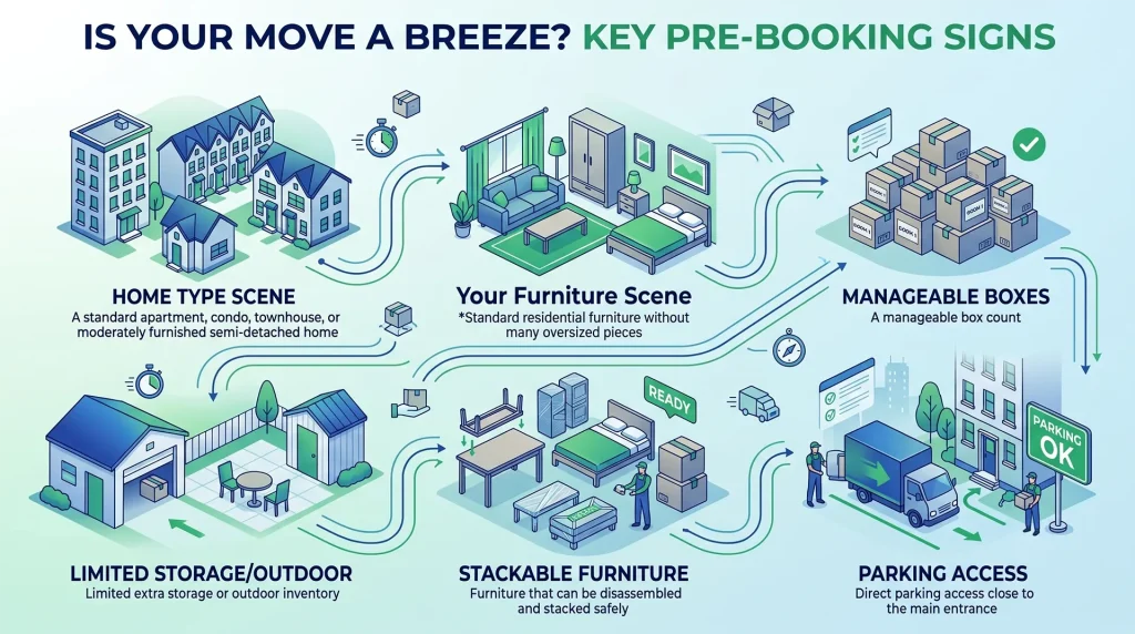 Smaller home inventory that can fit in one 26-foot moving truck